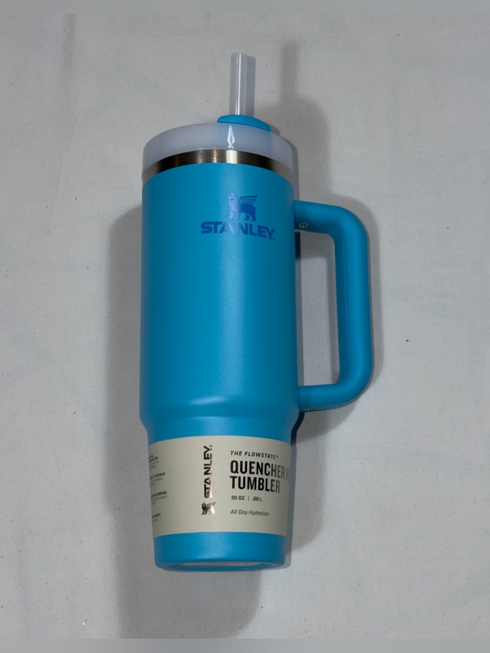 Stanley Quencher H2.0 FlowState 30 oz Splash Blue Tumbler New Without Box